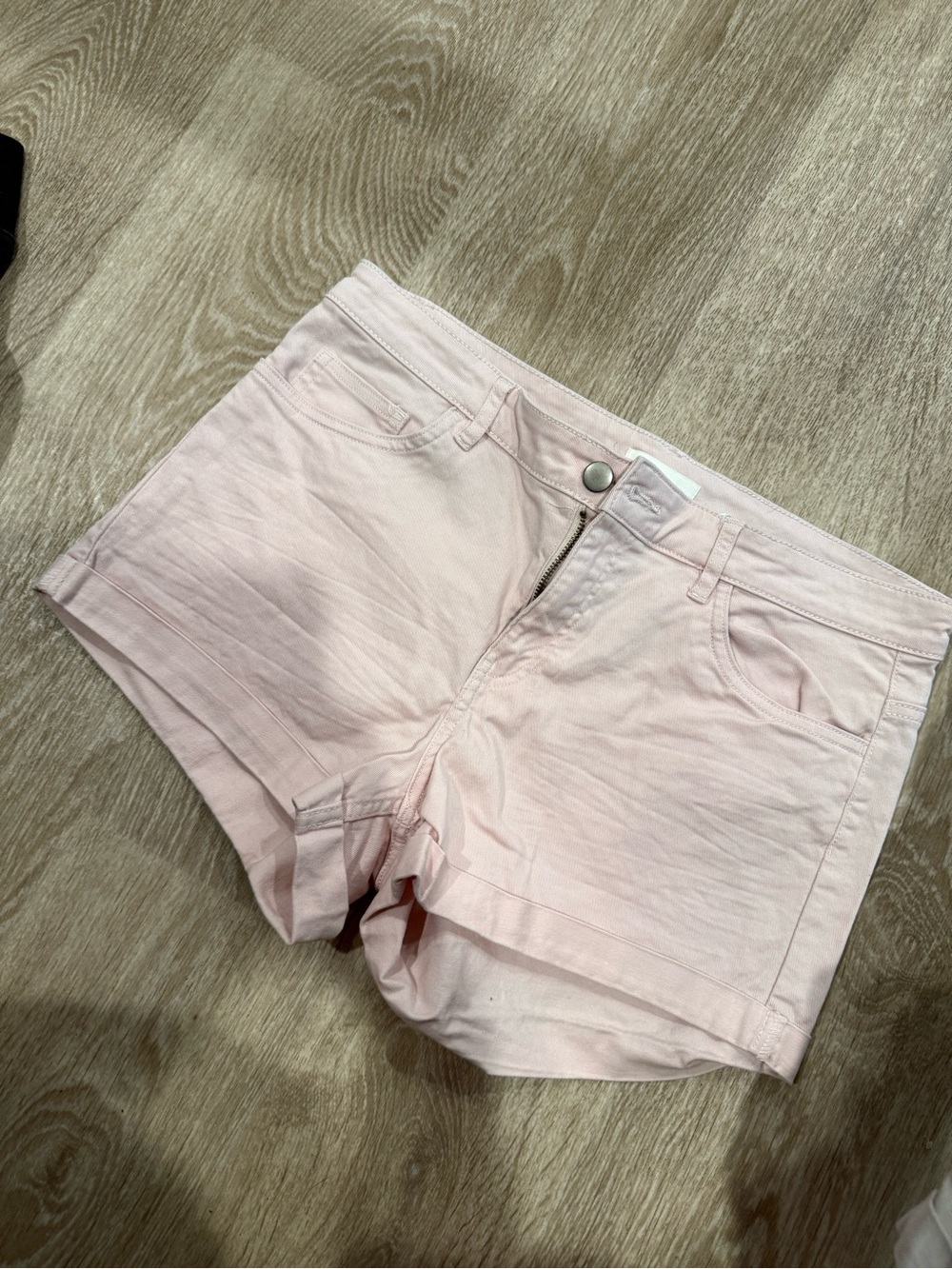H&M Light Pastel Pink Denim Shorts